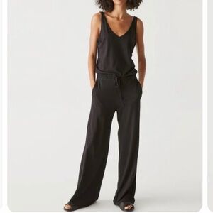 Michael Stars Black Sleeveless Jumpsuit size Small Cotton Modal blend